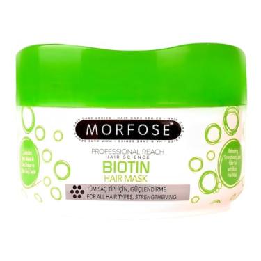 Imagem de Máscara Capilar com Biotina Verde 500ml, Fortalecimento, Hidratação, Brilho Natural, Combate Pontas Duplas, Ação Anti-Quebra, Para Cabelos Danificados e Quebradiços