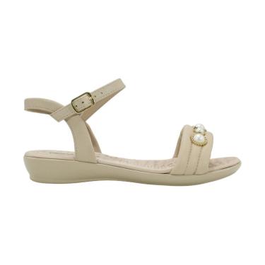 Imagem de Sandália Feminina Piccadilly 500403 Napa Brule Palha