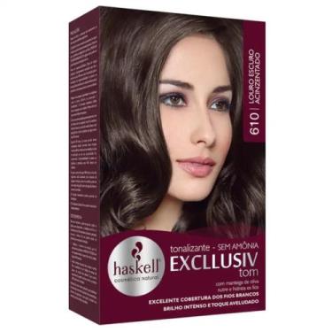 Imagem de Tonalizante Haskell Excllusiv Tom 610 Louro Escuro Acinzentado