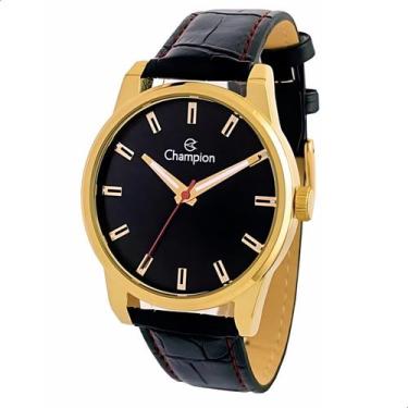 Imagem de Relógio Masculino Champion Casual Couro Preto CN21452P