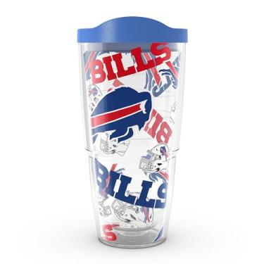 Imagem de Tervis NFL Buffalo Bills - Copo de viagem com isolamento térmico de parede dupla feito nos EUA mantém as bebidas frias e quentes, 680 g,