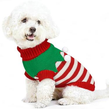 Imagem de Toptakeit Suéter de Natal para cães pequenos, médios, grandes, meninas, meninos, roupas para animais de estimação, pequeno, médio, grande, para cães machos, fêmeas, cachorrinhos