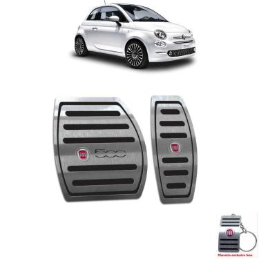 Imagem de Pedaleira Automático Em Aço Inox Preto Fiat 500