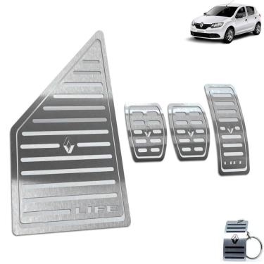 Imagem de Descanso + Pedaleira Manual Renault Sandero Life Prata