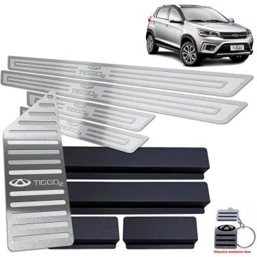 Imagem de Descanso De Pé Soleira Tiggo 2 2019 2020 Prata Alto Relevo