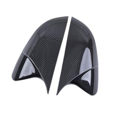 Imagem de Boltry ABS Engineering Plástics, impressão de fibra de carbono cromada para porta de automóvel retrovisor para Honda 10º Civic 2016 2017 2018 2019 2020