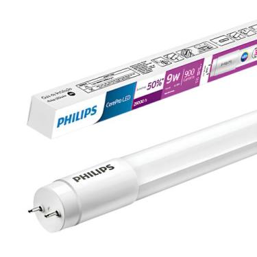Imagem de Kit 30 Lâmpadas Led Tubular 9W T8 900lm 4000K 60Cm Philips, 110V/220V 