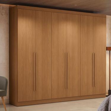 Imagem de Guarda-Roupa Casal Beaumont 6 Portas 3 Gavetas Canela - Kappesberg