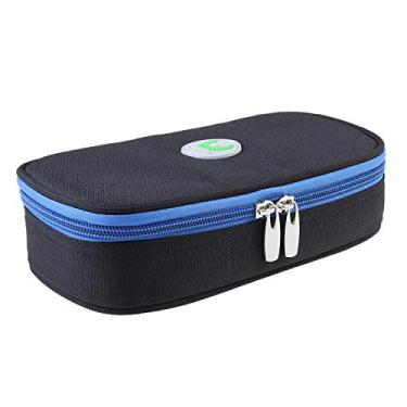 Imagem de Bolsa térmica de viagem médica de tecido Oxford da Parateck com 2 pacotes de gelo para medicamentos diabéticos legais, Black - No Ice Pack