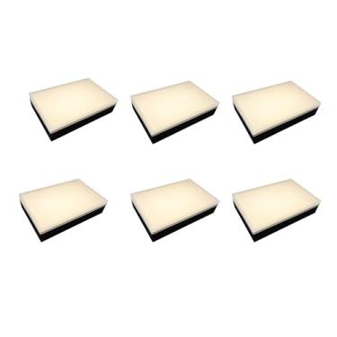 Imagem de LUMENGY Luz de pavimentação 6 x 9 polegadas (14,8 x 22,5 cm) 2700 K, iluminação de tijolos para pavimentação, calçadas, caminhos, pátios, enterrados e jardim, 12 V à prova d'água, classificação para