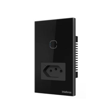 Imagem de Tomada com Interruptor Inteligente Wi-Fi ETS 2001 Preto Intelbras