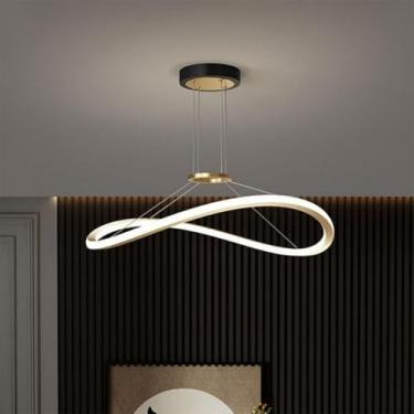 Imagem de Lustre Dourado Circular Pendente Luz Regulável Moderno LED Anel Lustre V-intage Pendurado Luz de Teto Rústico Preto Pendente Lâmpada para Salas de Jantar Quarto Cozinha Restaurante, Dourado