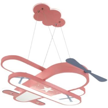 Imagem de Lustre de Avião Nordic Moderno Regulável LED Luz Pendente de Teto Desenho Animado Avião Rosa Lustre Para Quarto de Meninas Grande Lustre Infantil Para Quarto de Meninos Crianças Azul Berçári