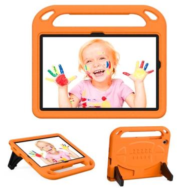 Imagem de YWYNI Capa infantil para Samsung Galaxy Tab A9 Plus 28 cm 2023 (SM-X210/X216/X218), capa infantil com alça à prova de choque em EVA para Galaxy Tab A9+ 11 polegadas (laranja)