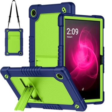 Imagem de Sozengba Capa para tablet T-Mobile Revvl Tab 2 de 10,1 polegadas, à prova de choque, compatível com crianças, suporte integrado com alça de ombro para tablet Revvl Tab 2 2025 de 10,1 polegadas (azul