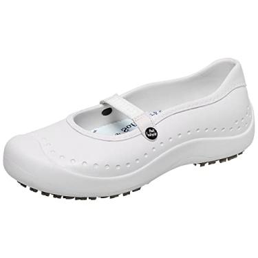 Imagem de Sapatilha de Segurança Feminina Emborrachada Confortavel Para Trabalho Limpeza Dentista Medico Tamanho:38;Cor:Branco;Gênero:Feminino;Departamento BS:Esporte