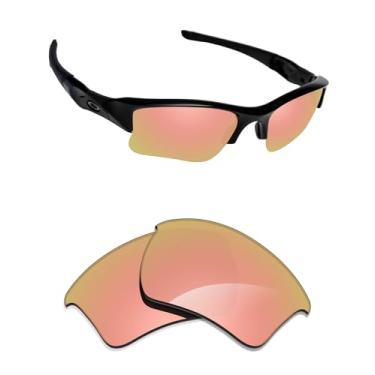 Imagem de Alphax Lentes de reposição polarizadas para óculos de sol Oakley Flak Jacket XLJ OO9009 - Opções, Espelhado em ouro rosa