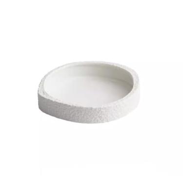 Imagem de ZYHSIJOBAS Tigelas de massa, pratos de aperitivos, prato de jantar de cerâmica irregular, prato profundo para casa, prato de sopa, prato frio, prato de aperitivo, prato de aperitivo, branco, pratos de