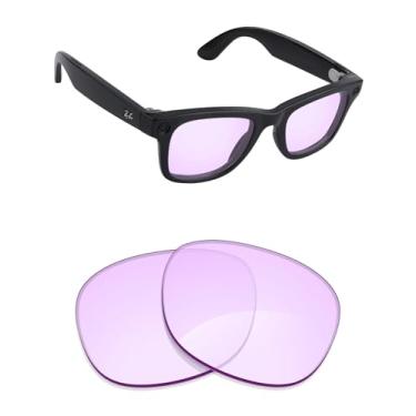 Imagem de Alphax Lentes de reposição rosa não polarizadas para óculos de sol Ray-Ban New Clubmaster RB4416 53 mm