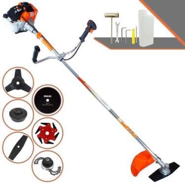 Imagem de Roçadeira Vulcan VR430S À Gasolina 2 Tempos 43cc Alta Rotação Máquina 