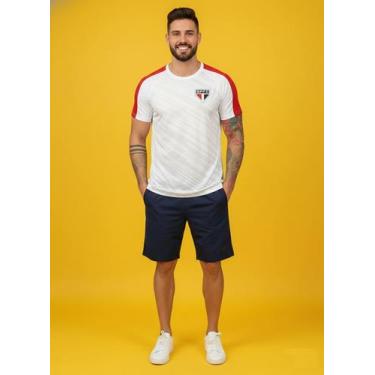 Imagem de Camisa Camiseta São Paulo FC Masculina Oficial Licenciada Escudo Borda