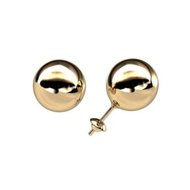 Imagem de Brinco de Bola 8mm Ouro 18K Mod 042-1 - FINETO