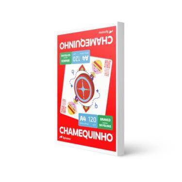Imagem de Papel Sulfite A4, Chamequinho, 120 gramas, Branco, Pacote com 50 Folhas