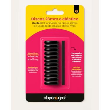 Imagem de Discos Médio 23mm Preto para Caderno de Disco compatível com Caderno Inteligente