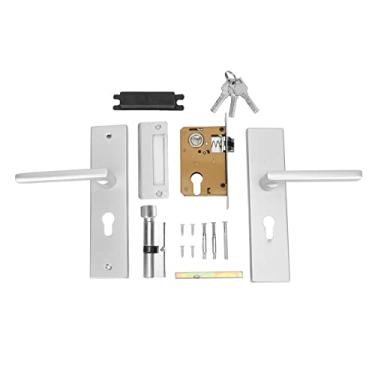 Imagem de Maçaneta da Porta Interior, Kit de Alavanca da Maçaneta da Porta, Conjunto Mecânico Resistente para Salas de Banheiro do Quarto, Alavancas de Porta