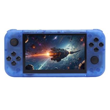 Imagem de Bewinner Console de Jogo Portátil 5,0 Polegadas 800x480 Screen 2 GB DDR4 RAM 19+ Emuladores Suportam o Controle de Joysticks 3D para Jogos retrô (Azul transparente)