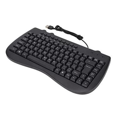 Imagem de aqxreight Teclado USB Compacto Com Fio de 95 Teclas para Desktop e Laptop Com Digitação Silenciosa e Compatibilidade Universal (árabe)