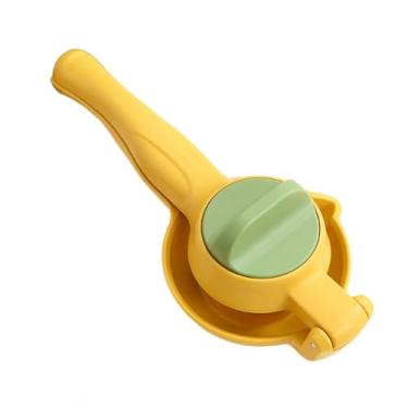 Imagem de Espremedor manual de limão e limão, espremedor manual de romã, suco de laranja, espremedor de frutas cítricas (amarelo)
