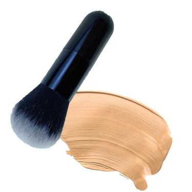 Imagem de Pincel de maquiagem de base sintética macia para líquidos e pó, ferramenta de cosméticos faciais
