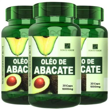 Imagem de 3 Potes Óleo De Abacate 100% Puro 90 Cáps - Fonte Verde