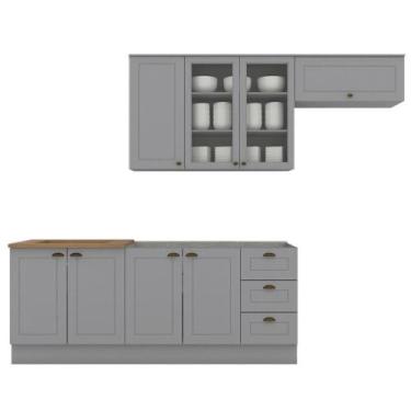 Imagem de Cozinha Modulada 5 Pecas 280cm Ce379 Americana Henn - MÓVEIS HENN