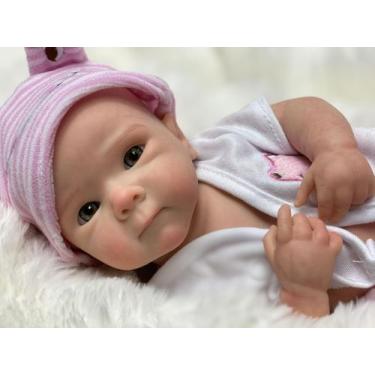 Imagem de Boneca de silicone Gileutay, corpo inteiro, menina de 32 cm com roupas