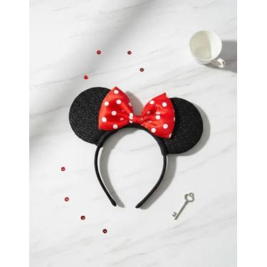 Imagem de Tiara Arquinho Orelhas Da Minnie Acessório Infantil - Ja Brasil, Preto