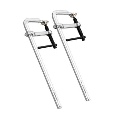 Imagem de POWERTEC Grampos de barra resistentes estilo F de 30,5 cm, garganta de 9,5 cm, força de aperto de 217,7 kg – marcenaria, armários, soldagem e uso em oficinas, pacote com 2 (72339)