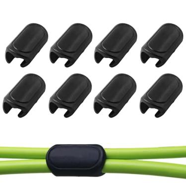 Imagem de bociloy 8 peças de clipes pretos de cabo de bicicleta para caixa de câmbio de freio, braçadeiras guia de montagem de quadro para bicicleta de estrada de montanha, organizar linhas de desviador e