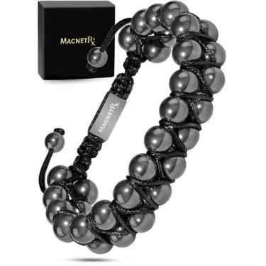 Imagem de Pulseira magnética de hematita Magnetrx MAX Strength 8mm Beads