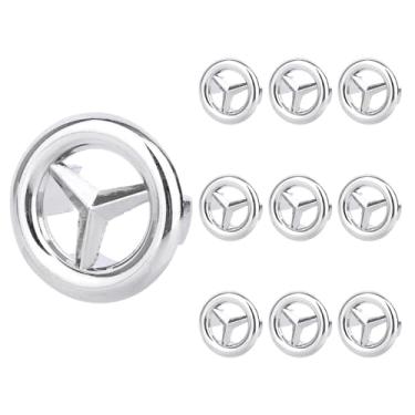 Imagem de 10 Peças Anel Transbordo Pia, Cromado Tampa de Anel Acabamento de Transbordo Pia Casa Banho Tampa Inserção Orifício Drenagem para Cozinha Casa Banho Toucador e Pias Cerâmica (Prata)