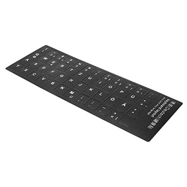 Imagem de SUNGOOYUE Adesivos de PVC para Teclado Alemão, à Prova d'água e à Prova de Poeira, Ajuste Universal para Laptops de 10 a 17 Polegadas e Teclados de Mesa, Tamanho de Chave de 1,3 X 1, Cm