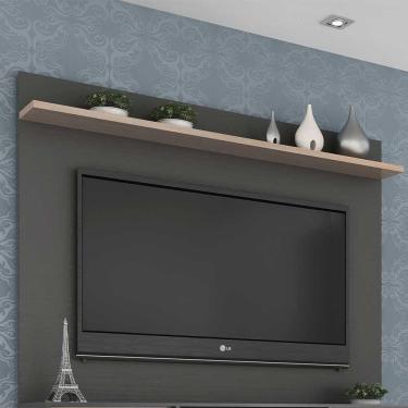 Imagem de Painel Benevello 40" em Mdp com Prateleira Grafite com Siena