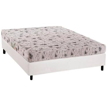 Imagem de Conjunto Box Casal: Colchão Espuma Herval D23 Sonum + Base Crc Courano White(138x188)