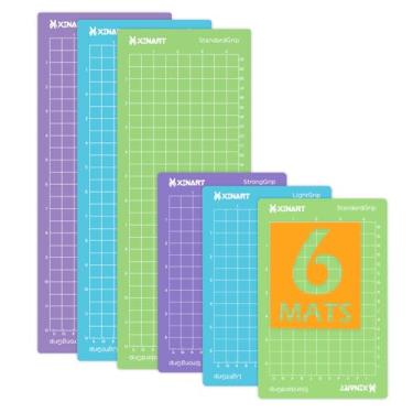 Imagem de Xinart Tapete de corte para Cricut Joy 6 tapetes (3 peças 11,4 x 16,5 cm + 3 peças 11,4 x 30,5 cm) Tapete de corte de substituição de adesivo variado compatível com Cricut Joy