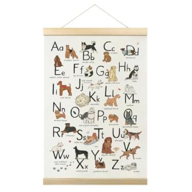 Imagem de Moldura de pôster de alfabeto animal, decoração de parede educacional para pendurar na sala de jogos, sala de aula, escola em casa 2