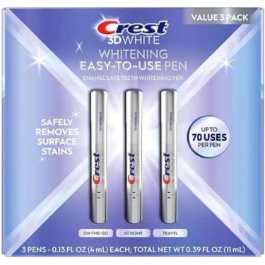 Imagem de Crest 3DWhite Canetas de clareamento dental seguras esmaltadas, 3,8 ml, pacote com 3.