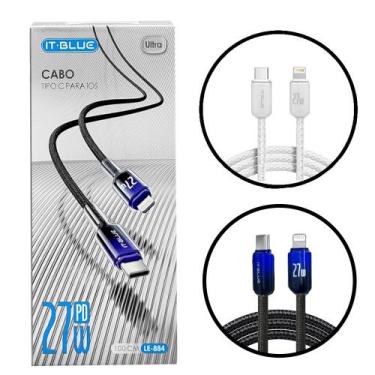 Imagem de Cabo USB-C para IOS Compatível com iPhone 5 6 7 8 X XR 11 12 13 PLUS P
