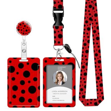 Imagem de Cordão retrátil para crachá de identificação com clipe e chaveiro, ajustável, bonito carretel de separação, durável, perfeito para mulheres enfermeiras, professoras, trabalhadoras de escritório