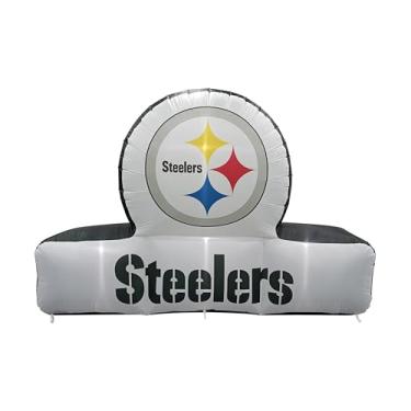 Imagem de FANMATS Mascote inflável NFL Pittsburgh Steelers - Tela inflável autoinflável, ventilador e cordões embutidos, logotipo oficial do time - mostre seu espírito durante todo o ano